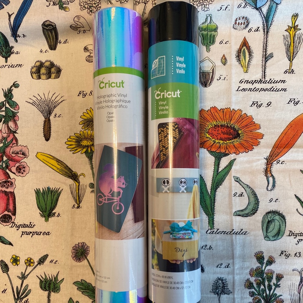 Cricut Vinyl - Two rolls. Black and Holographic
